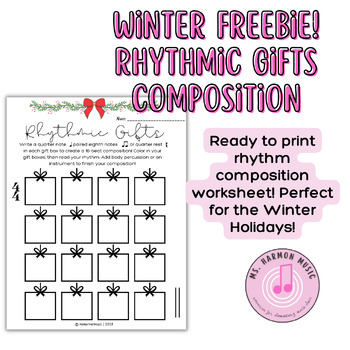 Preview of Winter Freebie: Rhythmic Gifts