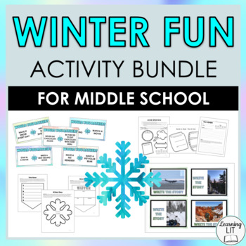 Preview of Winter Fun Activities Bundle for Middle School ELA Winter Break