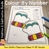 Winter Colour By Number Addition and Subtraction UK Versio