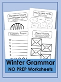 Winter Fun Grammar Worksheets