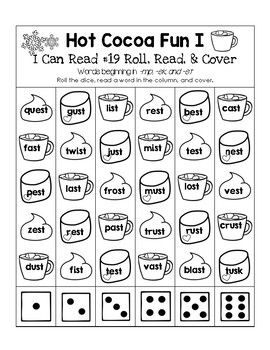 Winter Fun - I Can Read It! Roll, Read, and Cover (Lesson 19)