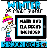 Winter Fun Math and ELA BOOM™ Task Card BUNDLE Grades 1-3