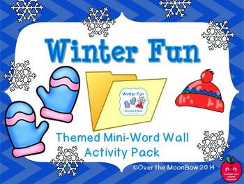 Preview of Winter Fun Mini-Word Wall Activity Pack