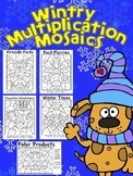 Winter Fun! Multiplication Mosaics-Color By Number-Math Fa