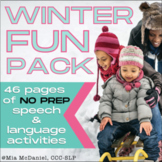 Winter Fun Pack | NO PREP Speech Language Therapy