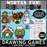 Winter Fun Roll and Draw Game Sheets | Group and Independent Play