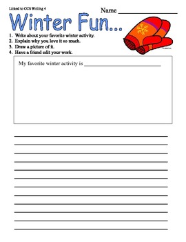 fourth grade winter writing activities