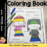 Winter Coloring Pages Differentiated Seasonal Vocabulary |