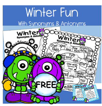 Preview of Winter Fun with Synonyms and Antonyms