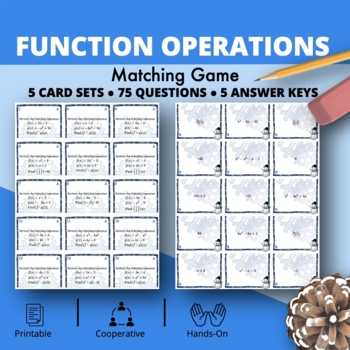 Preview of Winter: Function Operations Matching Game
