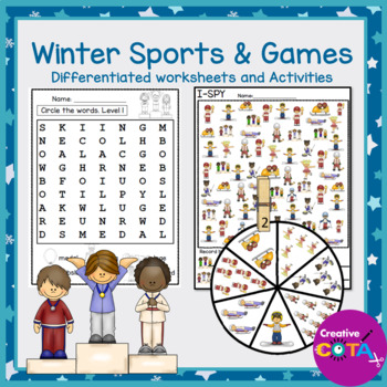 winter games and sports differentiated worksheets and activities