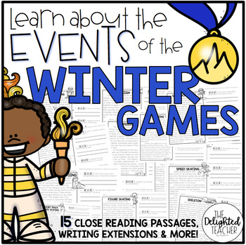 Preview of Winter Games Close Reading, Text-Evidence & Writing BUNDLE