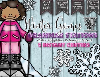 Preview of Winter Games Grammar {ELA} Centers