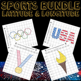 Winter Games Latitude and Longitude Practice Puzzles Bundle
