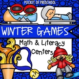 Winter Games Math and Literacy Centers Preschool, Pre-K, &