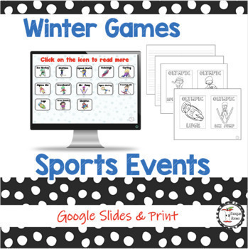 Preview of Winter Games Reading Comprehension Passages and Literacy Project 1st Grade 