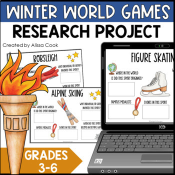 Preview of Winter Games Research Project | Google Slides | Winter Olympics