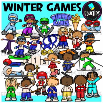 Preview of Winter Games/Sports Clip Art Set {Educlips Clipart}