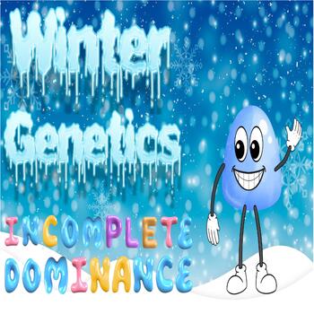 Preview of Winter Genetics, Heredity, Inheritance Punnett Square INCOMPLETE DOMINANCE