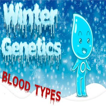 Preview of Winter Genetics, Heredity, Traits, and Inheritance Punnett Square BLOOD TYPES
