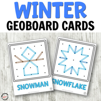 Preview of Winter Geoboard Cards for Fine Motor Centers