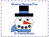 Winter Geometric Snowman Face 2D Shapes