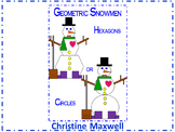 Winter Geometric Snowman 2D Shapes