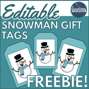 Winter Gift Tag FREEBIE by The Unconventional Educator | TpT