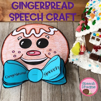 Preview of Christmas Speech Therapy Craft Activity: Gingerbread Man Book Companion