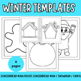 Winter Gingerbread Man coloring pages | snowman | house Gi