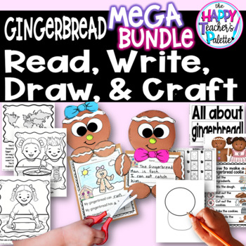 Preview of Winter Gingerbread Mega BUNDLE Read Write Draw Craft