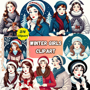 Preview of Winter Girls Clipart