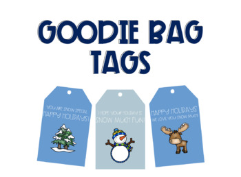Preview of Winter Goodie Bag Tags | Holidays | Christmas | Gift Tags
