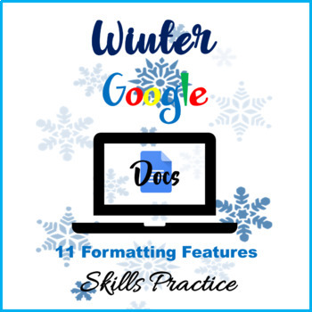 Preview of Winter Google Docs Formatting Activity Pages