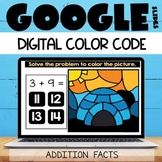 Winter Google Slides™ Addition Facts Set 1 | Digital Color Code