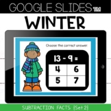 Winter Google Slides™ Subtraction Facts Practice Set 2