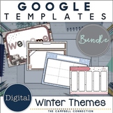 Winter Google Slides Template Bundle | Editable | Distance