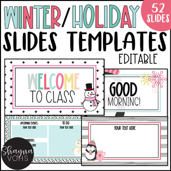 Preview of Winter Google Slides Templates and Powerpoint Slides - Holiday