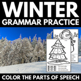 Winter Grammar Practice - Parts of Speech - Nouns Verbs Pr