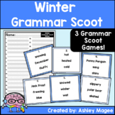 Winter Grammar Scoot Game Task Card Center 3 Games Nouns V