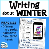 Winter Grammar Writing Prompts and Writing Paper