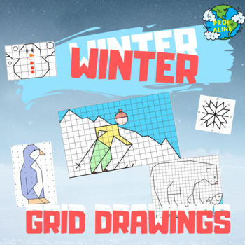 Preview of Winter Graph Paper Drawings
