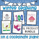 Winter Graphing Plotting Points on Coordinate Plane BUNDLE