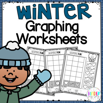 Preview of Winter Graphing Worksheets | Winter Math | Kindergarten Graphing Printables
