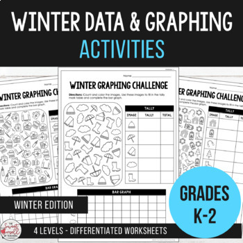 Preview of Winter Graphing and Interpreting Data Differentiated Worksheets