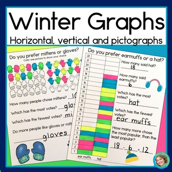 Preview of Winter Graphing Making and Interpreting Picture Graphs and Bar Graphs