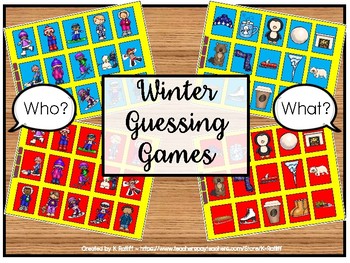 Stige foredrag Se insekter Winter Guessing Games: Who? and What? by K Ratliff | TpT