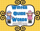 Winter Guide Words | Guide Words | Dictionary Skills