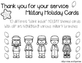 Winter HOLIDAY Military Branch Thank You Cards