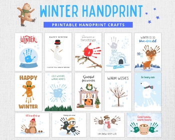 Preview of Winter Handprint Craft, Winter Craft, Winter Activities, Winter Craft for Kids